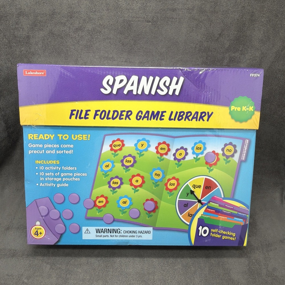 Lakeshore SPANISH File Folder Game Library Pre K-K FF374
